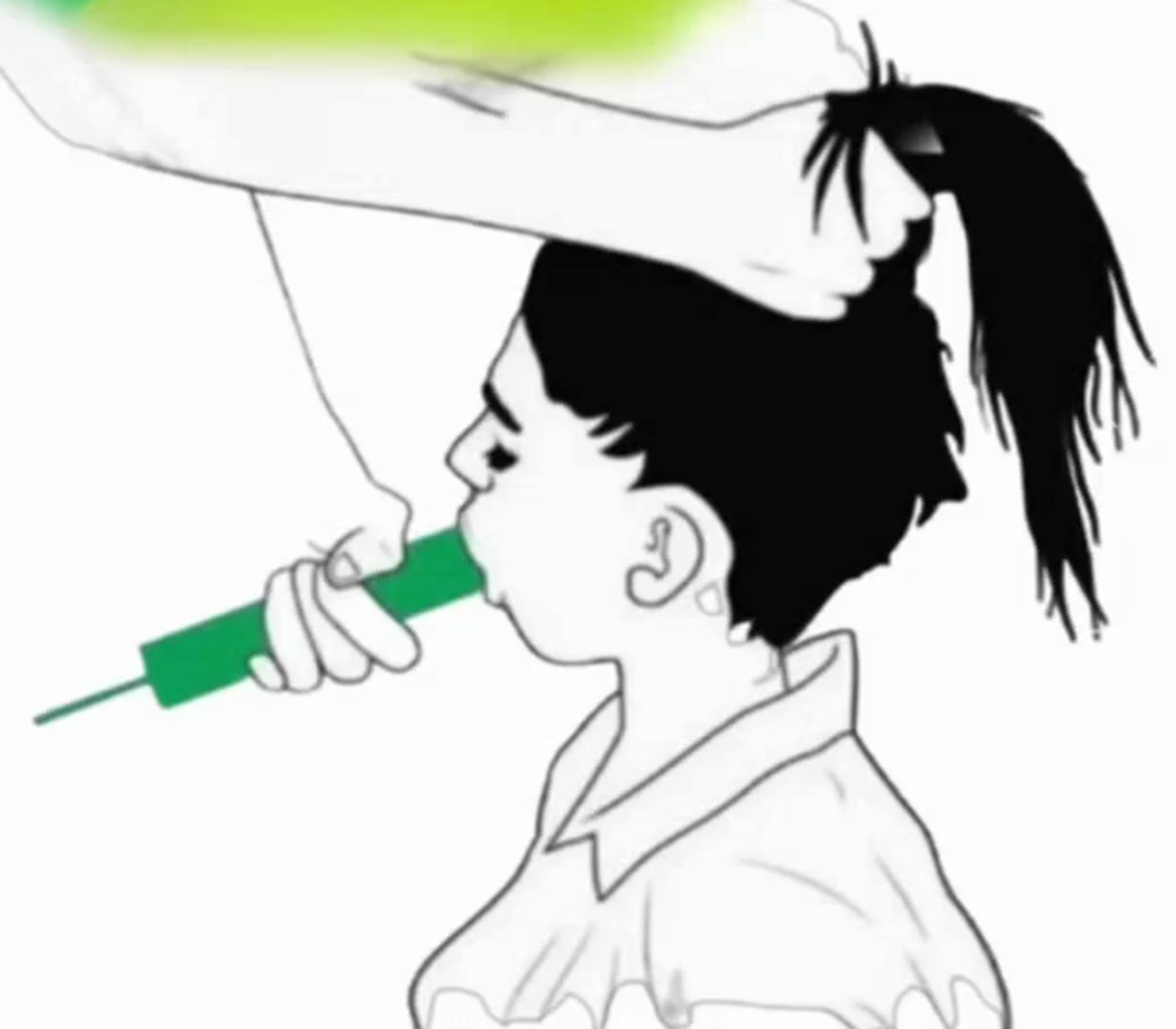 The illustrated girl from the Deep Throat artwork